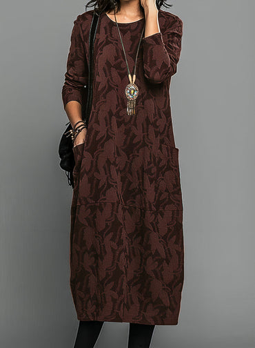 Cassie | Lässiges Winterkleid mit Rundhalsausschnitt