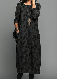 Cassie | Lässiges Winterkleid mit Rundhalsausschnitt