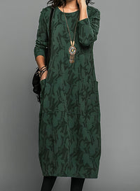 Cassie | Lässiges Winterkleid mit Rundhalsausschnitt