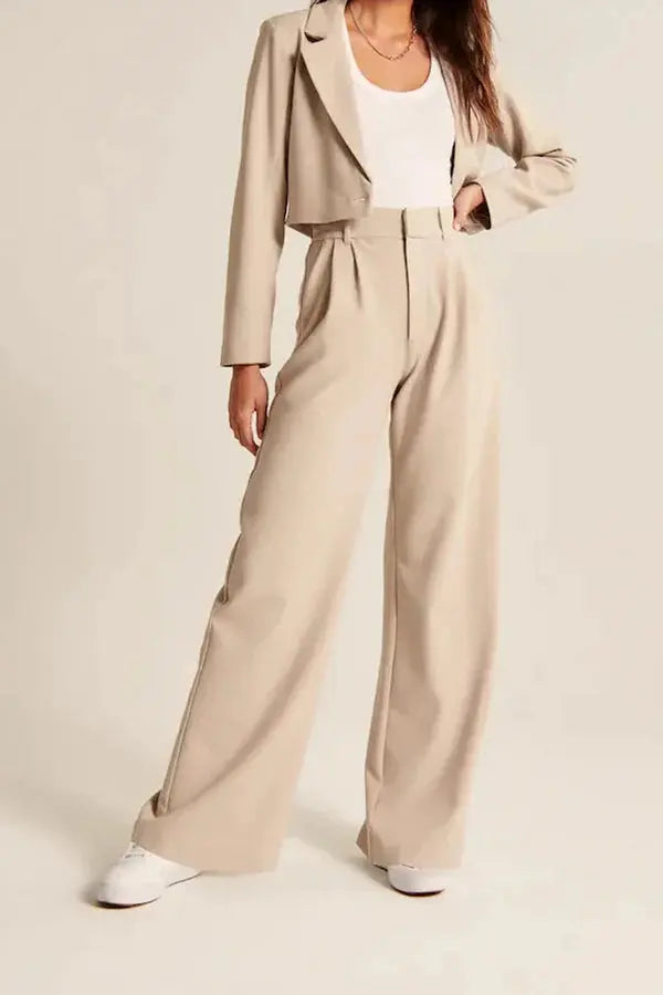 Elegante High-Waist Wide-Leg Hose mit zeitlosem Schnitt