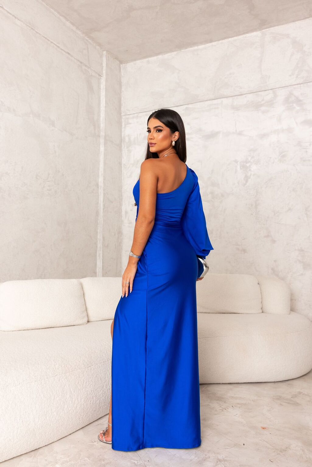 Dorie™ - Asymmetrisches Kleid mit Langem Schlitz