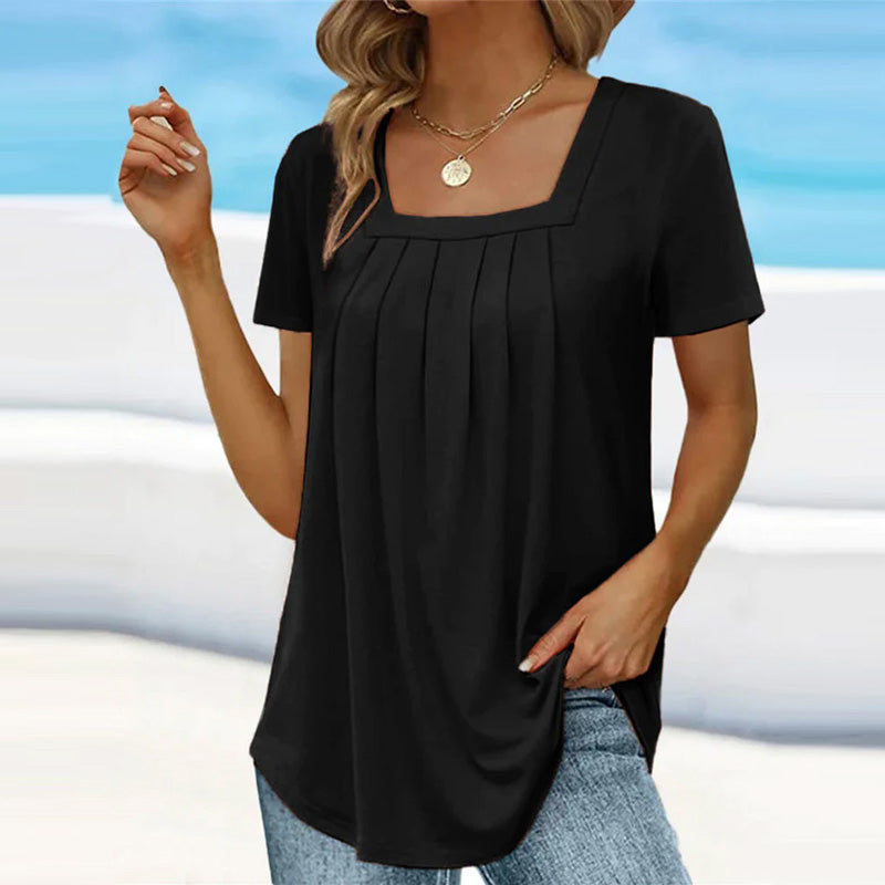 Nami | Fließende Bluse mit Karree-Ausschnitt