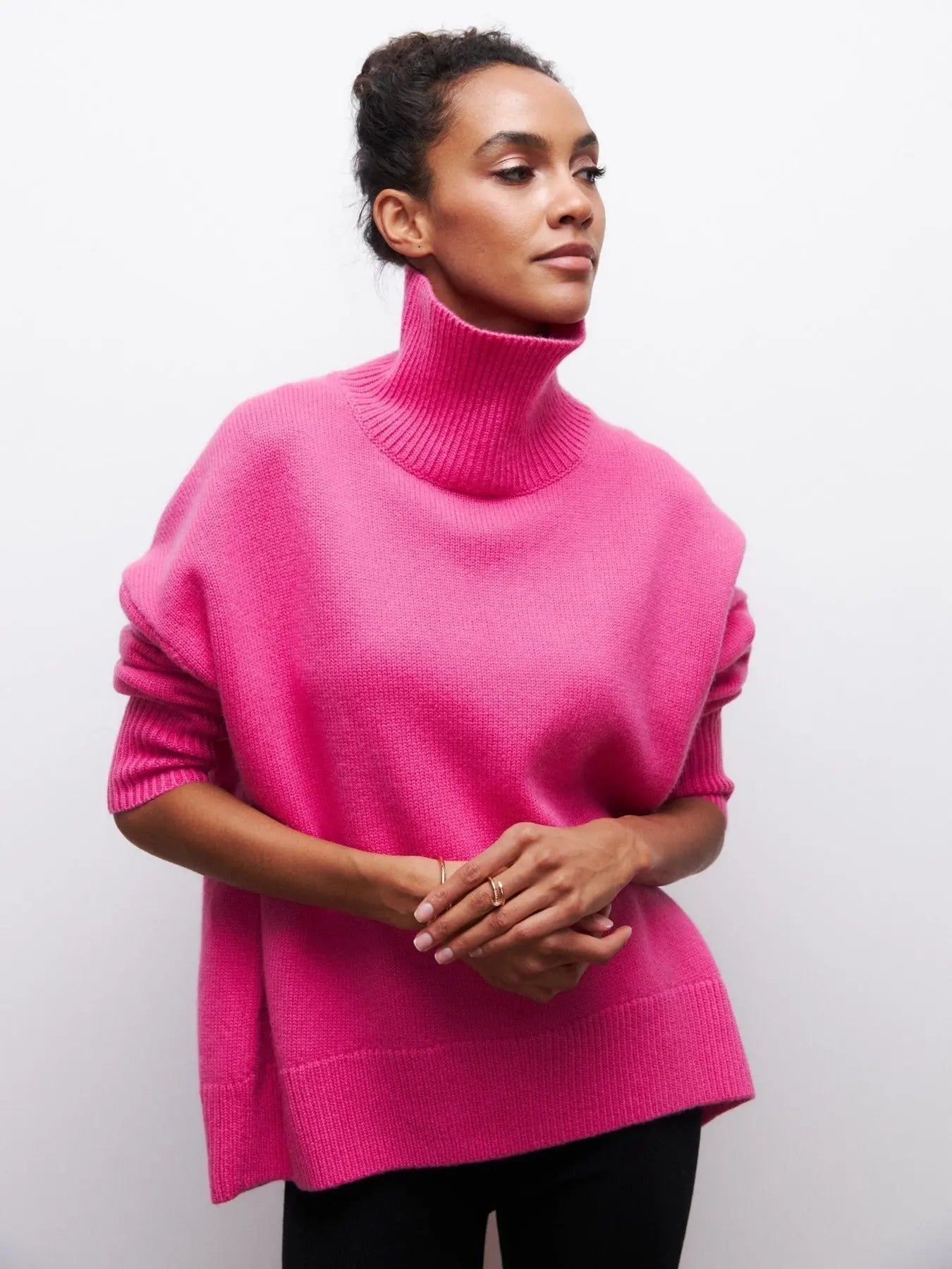 Xandra | Gestrickter Pullover Mit Langem Hals