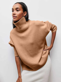 Xandra | Gestrickter Pullover Mit Langem Hals