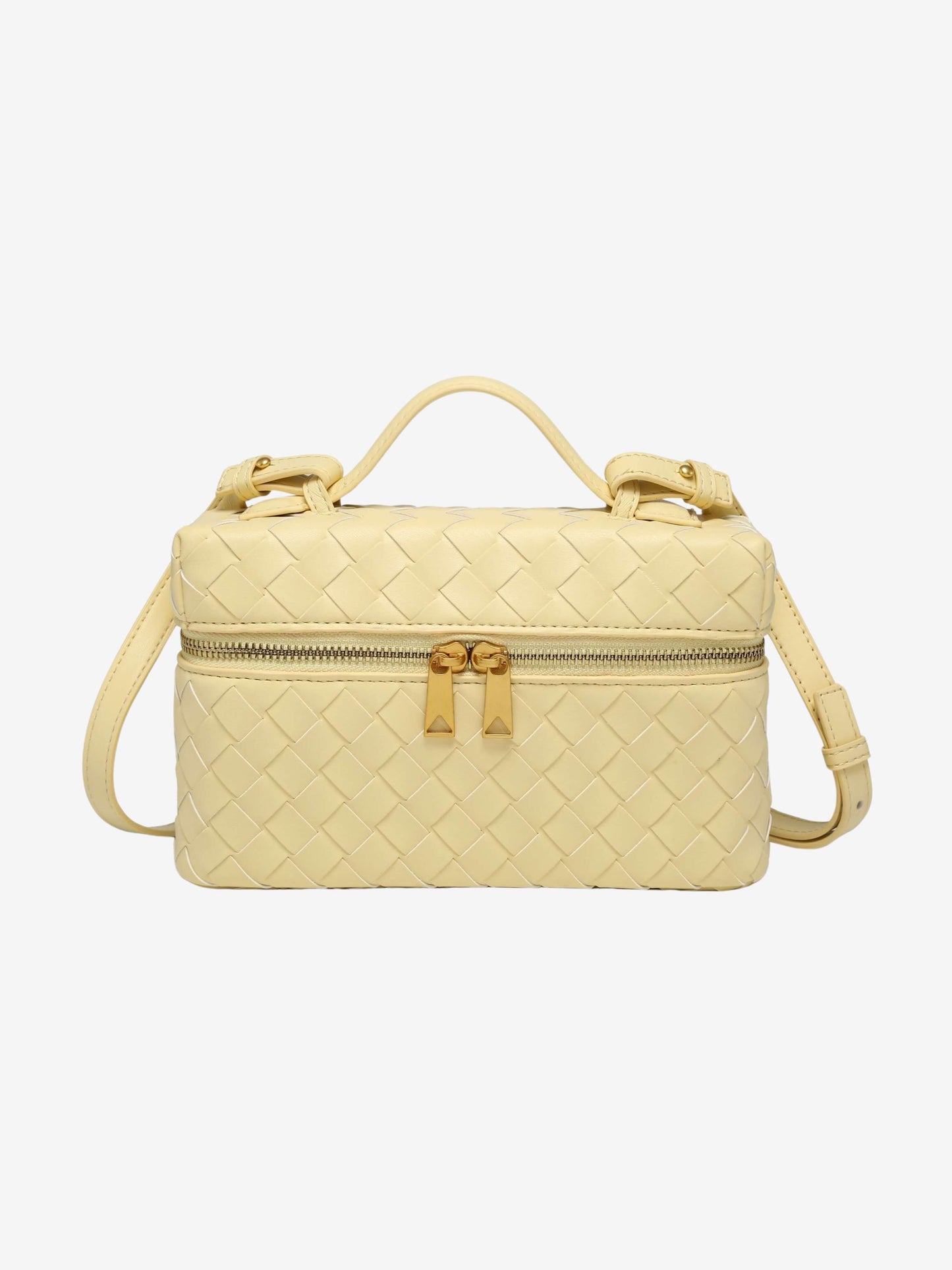 Julia | Strukturierte, glänzende Tasche aus gewebtem Material
