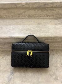 Julia | Strukturierte, glänzende Tasche aus gewebtem Material