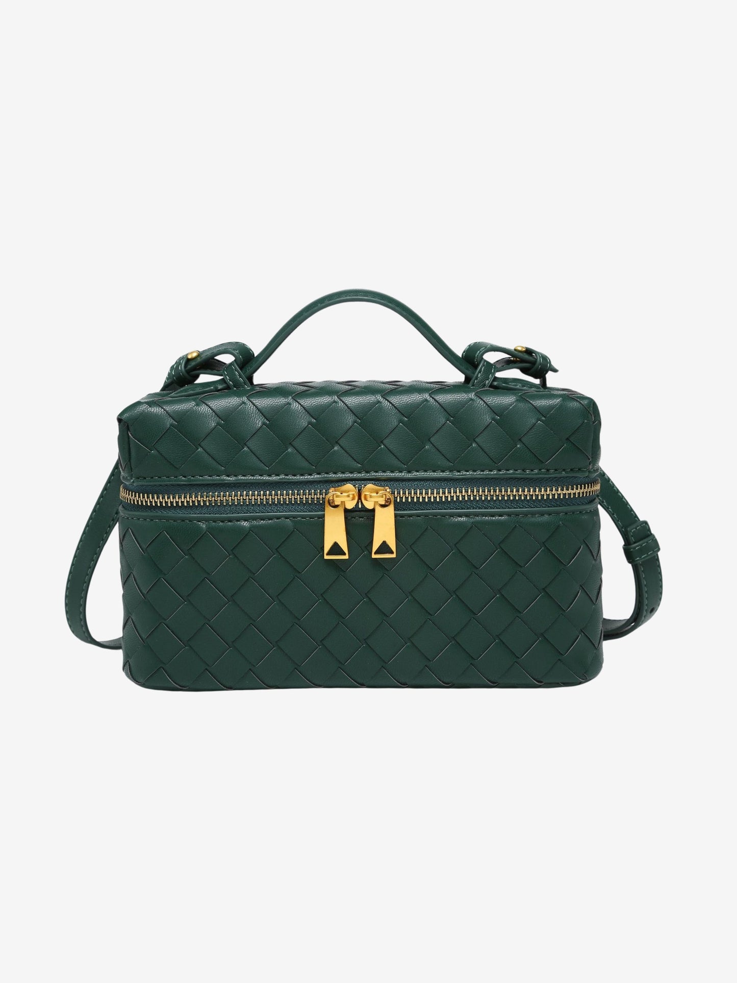 Julia | Strukturierte, glänzende Tasche aus gewebtem Material