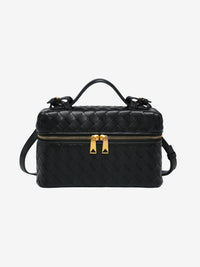 Julia | Strukturierte, glänzende Tasche aus gewebtem Material