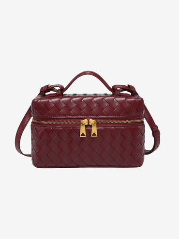 Julia | Strukturierte, glänzende Tasche aus gewebtem Material