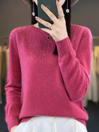 Warmer Pullover mit Glitzer