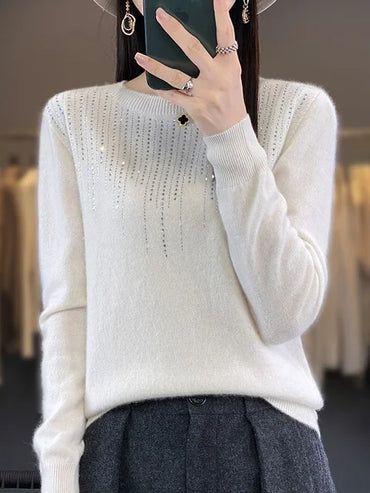 Warmer Pullover mit Glitzer