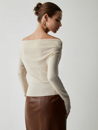 Off-Shoulder Stricktop für Damen – Feminin, Stylisch & Modern
