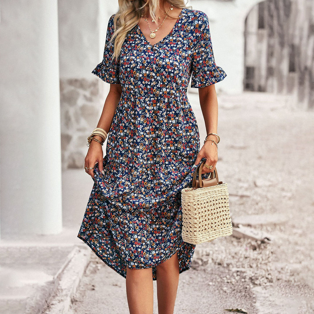 Elegantes geblümtes Minikleid für Frauen