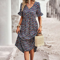 Elegantes geblümtes Minikleid für Frauen