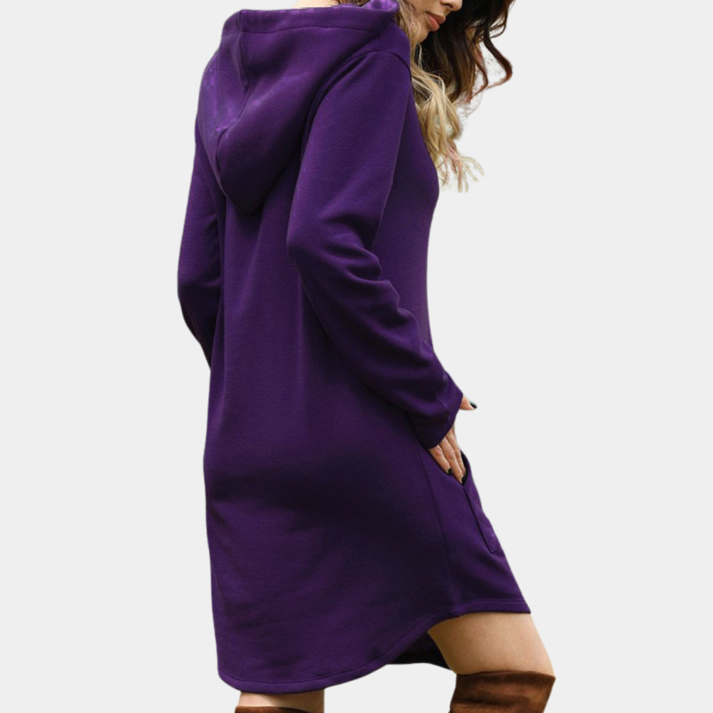 Stylischer und langer Damen-Kapuzenpullover für Komfort und Mode