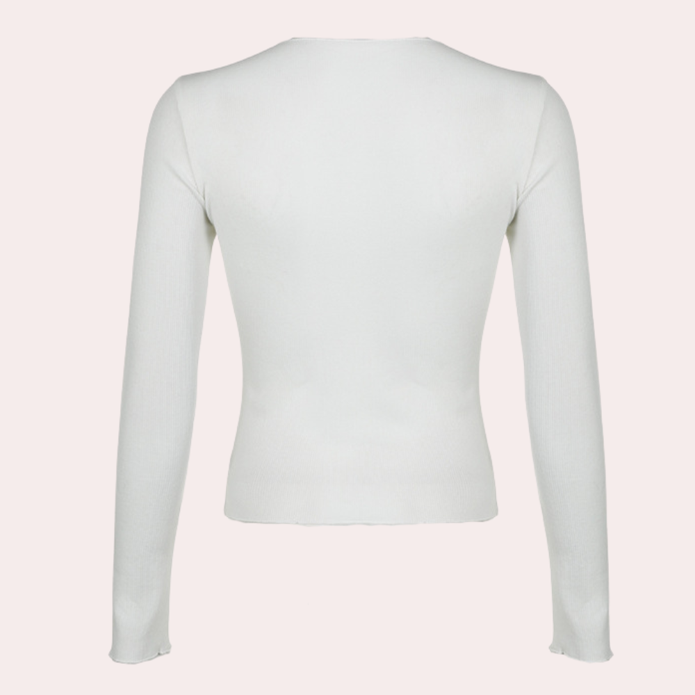 Stylisches Langarm-Top für Frauen - schlicht und elegant