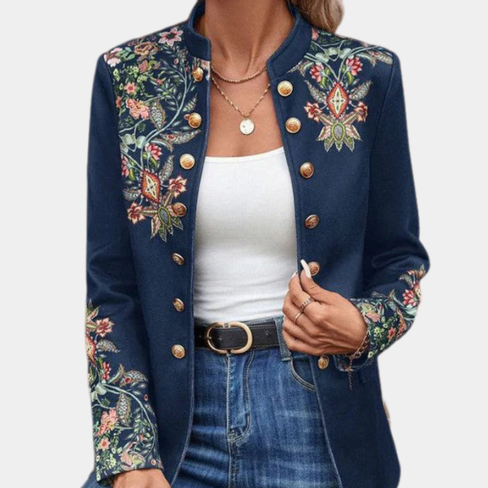 Iona - Stilvoller Damenblazer mit zauberhaftem Blumendruck