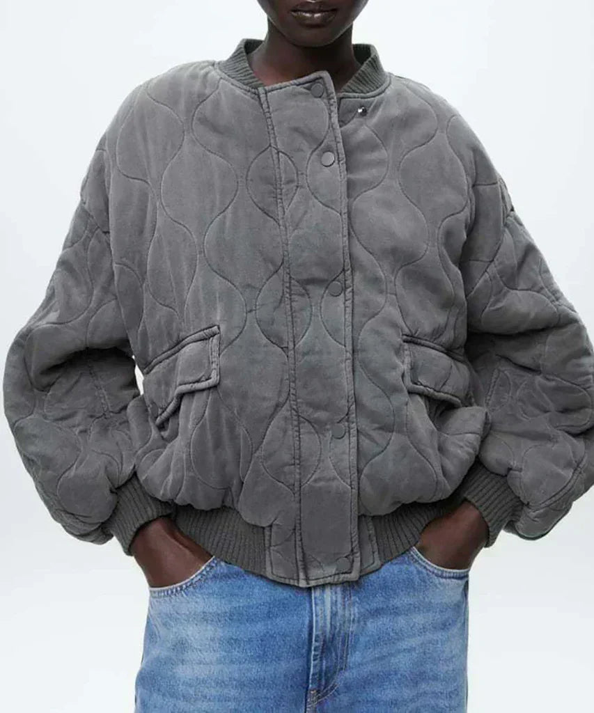 Alice™ - Lockere Bomberjacke aus Baumwolle
