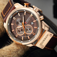 Luxus-Uhr mit Lederarmband