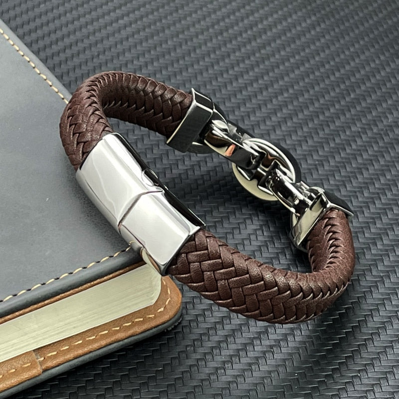 Vince - Robustes Vintage-Lederarmband für den modernen Mann