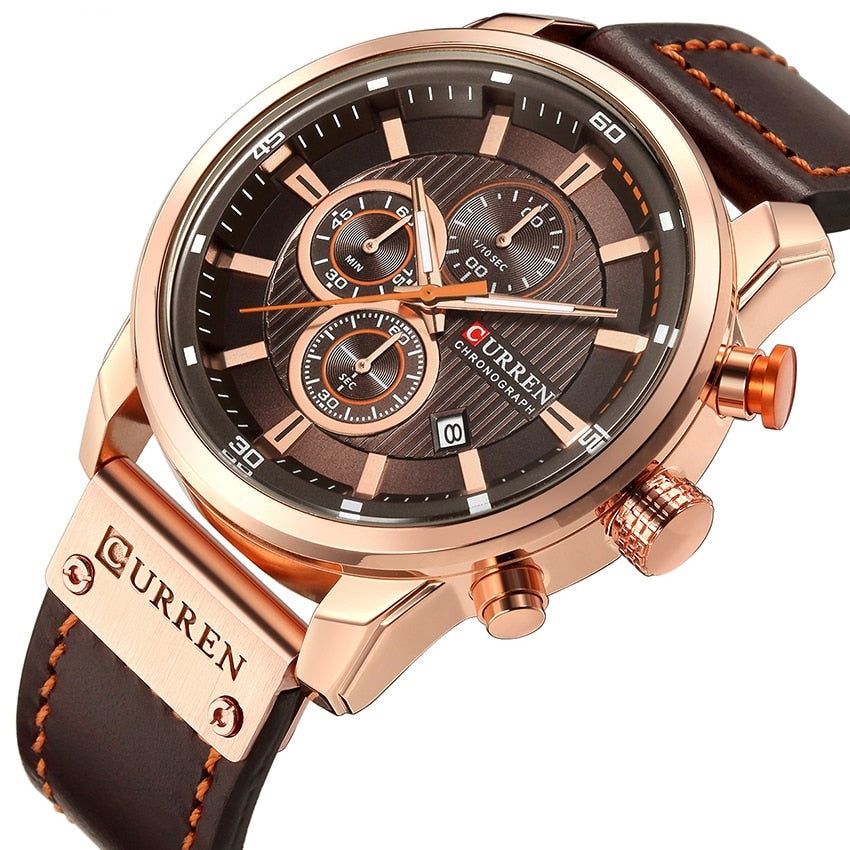 Luxus-Uhr mit Lederarmband