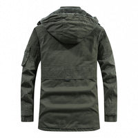 Wattierte Winterjacke mit Kapuze – Robuste Outdoorjacke für kalte Tage