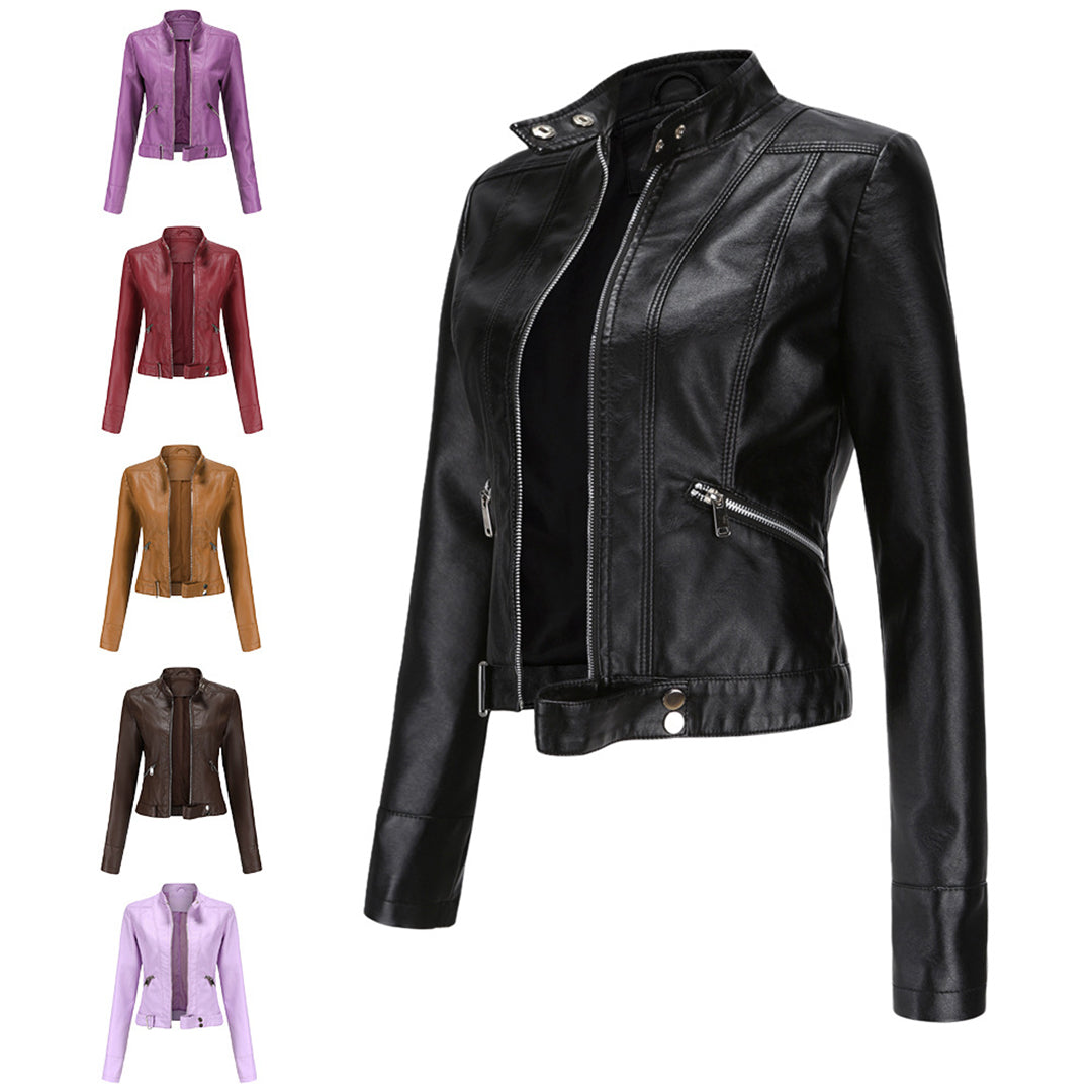 Kurze Damen Lederjacke OXANA - Stilvoll und zeitlos!