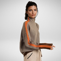 Helena | Rollkragenpullover mit kontrastierenden Streifen