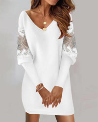 Alory™ - Elegantes Spitzenkleid mit V-Ausschnitt
