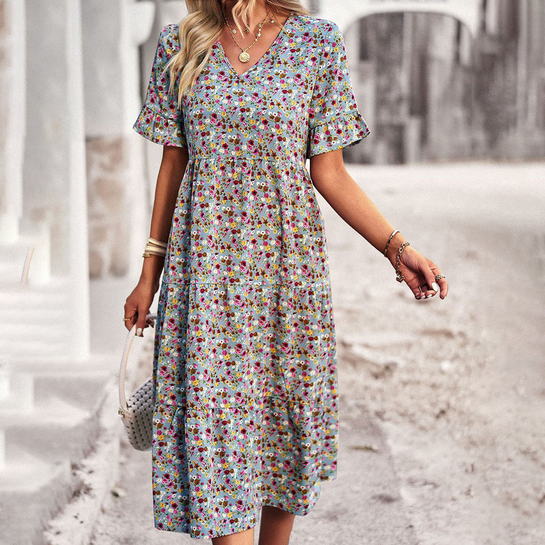 Elegantes geblümtes Minikleid für Frauen