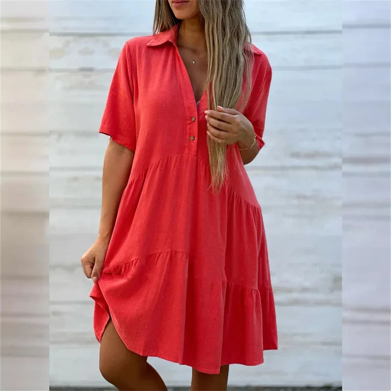 Livi | Elegantes Damenkleid mit V-Ausschnitt