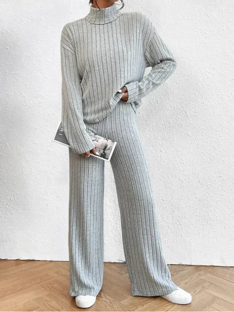 Strickhose und Rollkragenpullover für Frauen