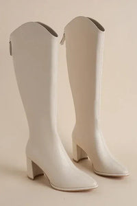Bianca - Stilvolle spitze kniehohe Stiefel