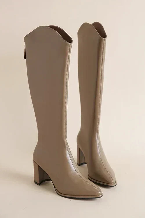 Bianca - Stilvolle spitze kniehohe Stiefel