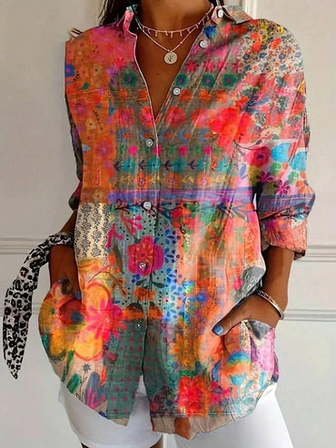 Shielo | Bluse mit abstraktem Muster