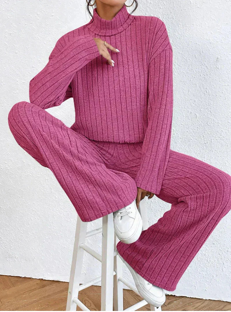 Strickhose und Rollkragenpullover für Frauen