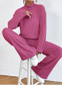 Strickhose und Rollkragenpullover für Frauen