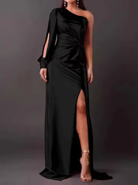 Dorie™ - Asymmetrisches Kleid mit Langem Schlitz