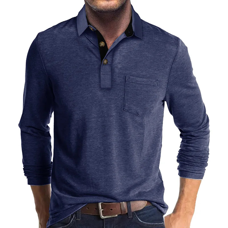 Jörg™ | Herren Langarmshirt in Unifarbe