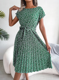 Sommerliches Chiffonkleid mit Blumenmuster