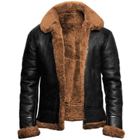 René™ - Moderne Leder- und Wolljacke