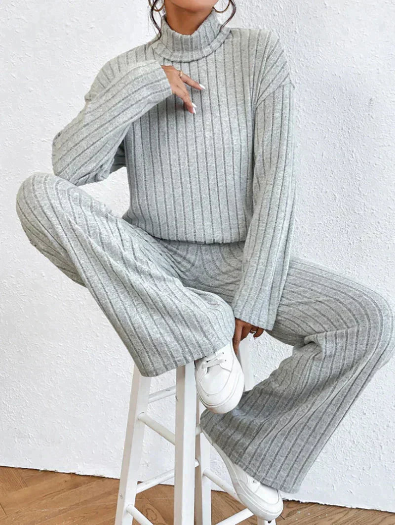 Strickhose und Rollkragenpullover für Frauen