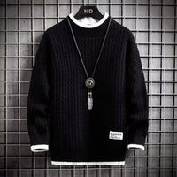 Levi | Farbblockierter Kabelstrick-Turtleneck