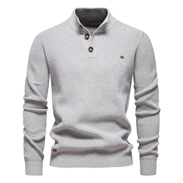 Konrad | Stilvoller Herrenpullover mit Knopfdesign