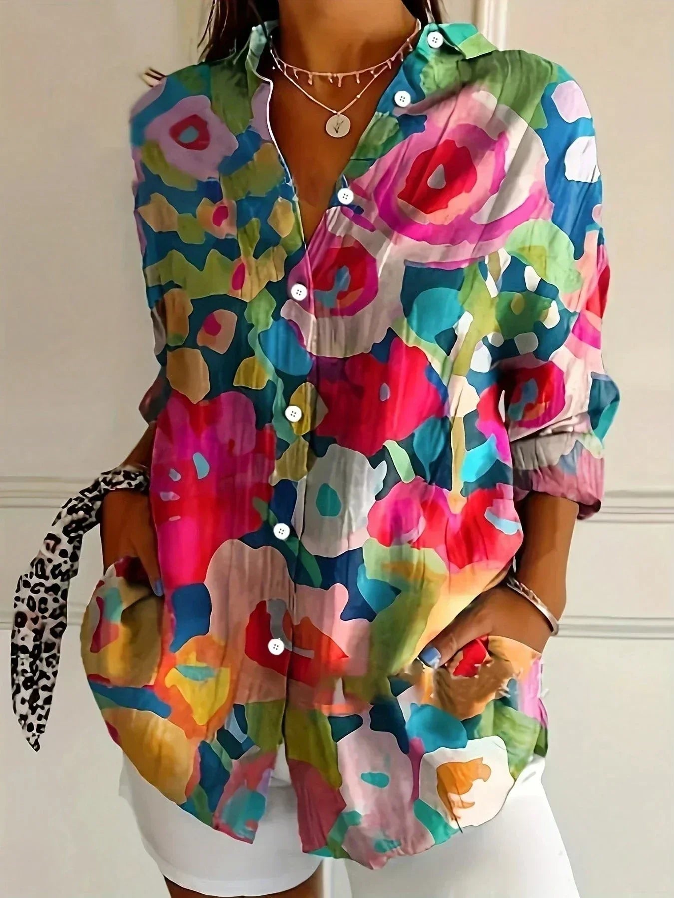 Shielo | Bluse mit abstraktem Muster