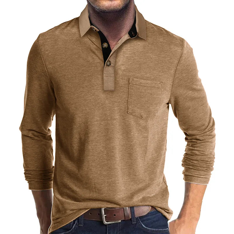 Jörg™ | Herren Langarmshirt in Unifarbe