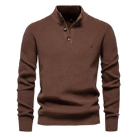 Konrad | Stilvoller Herrenpullover mit Knopfdesign