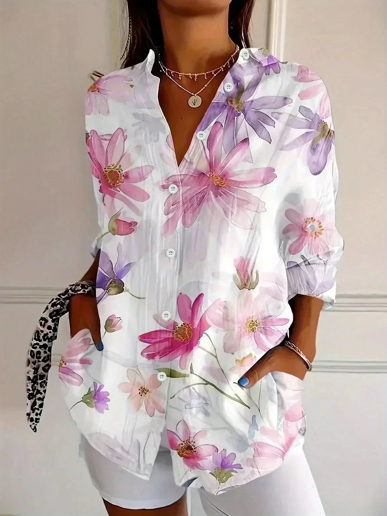 Shielo | Bluse mit abstraktem Muster