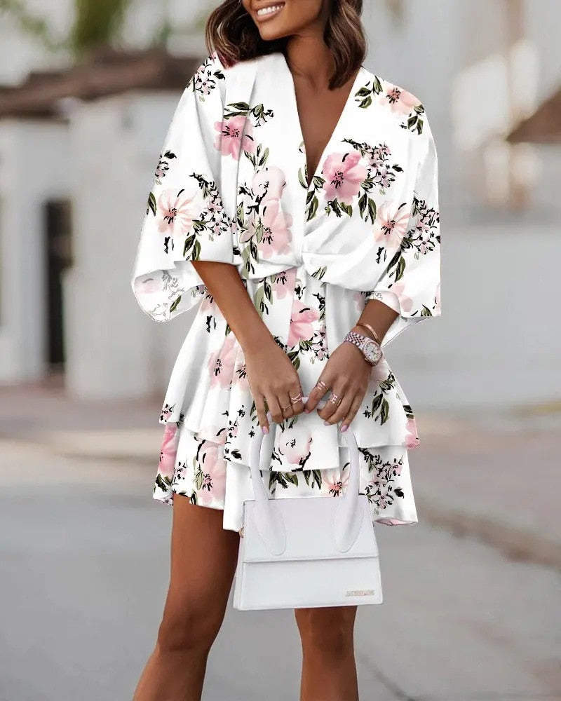 Minikleid mit V-Ausschnitt