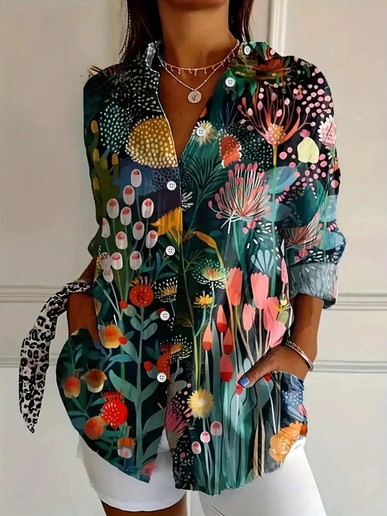 Shielo | Bluse mit abstraktem Muster